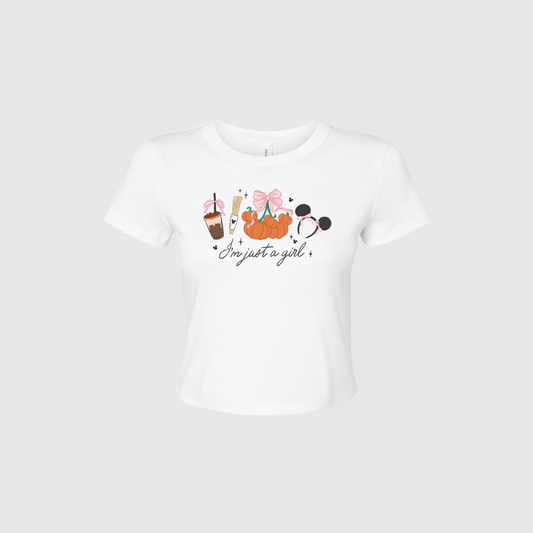 GIRLY THINGS CROPPED BABY TEE