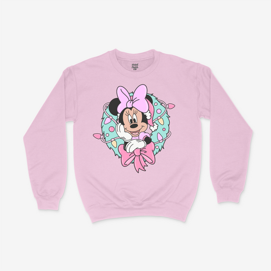 PINK WREATH SWEATSHIRT