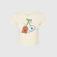 CHEWY CHERRY CROPPED BABY TEE