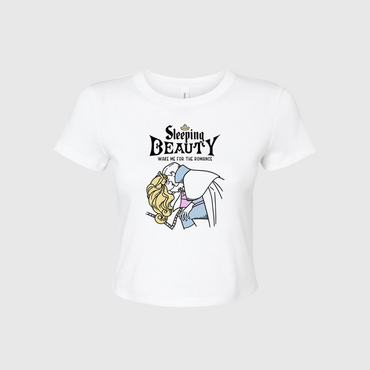 SLEEPING PRINCESS CROPPED BABY TEE