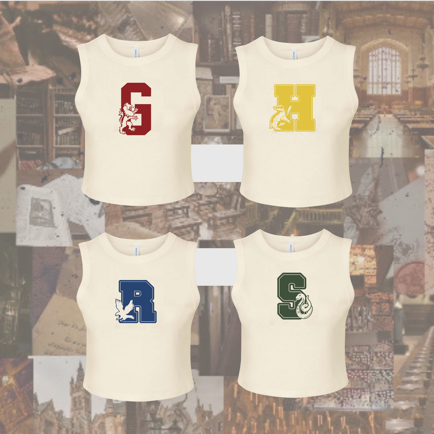 HOGWARTS HOUSE CROPPED TANK